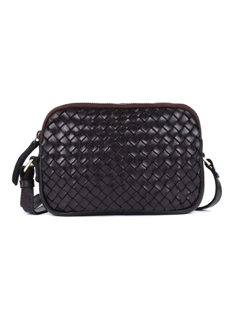 Nancy Woven Cross Body - Brown