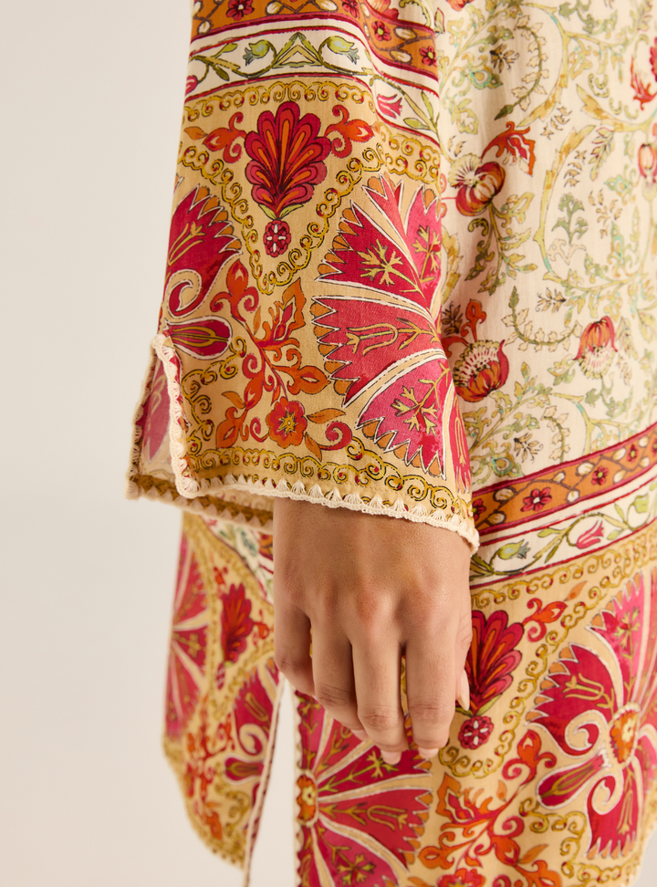 Rosselini Natasha Mini Kaftan - Rosa Floral