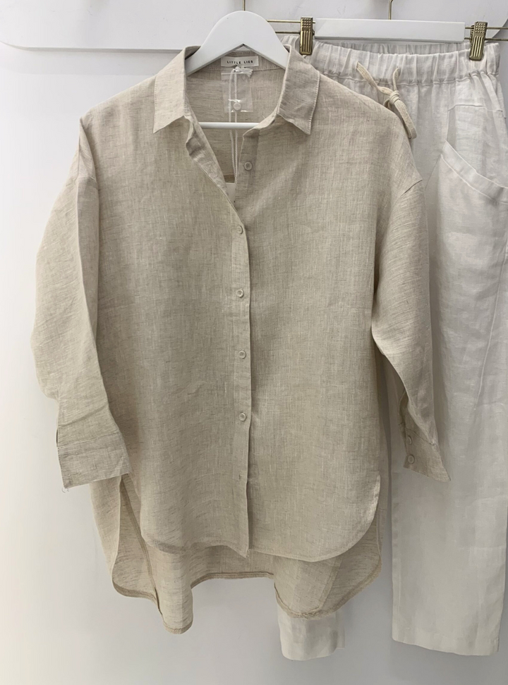 Boyfriend Shirt - Natural (Restocked)