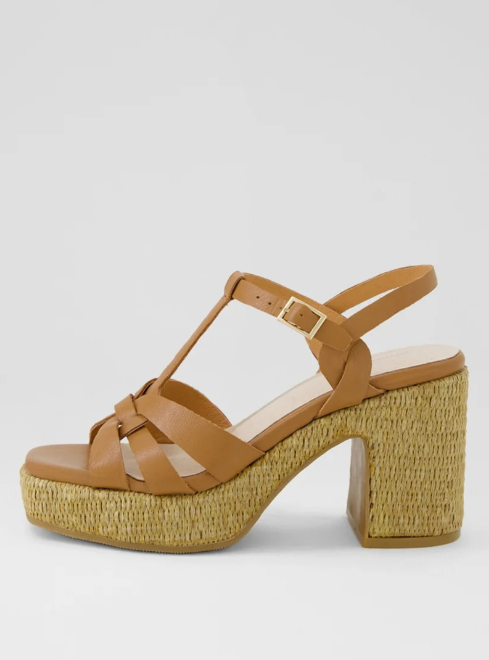 Kersy Leather Sandals - Dark Tan Natural