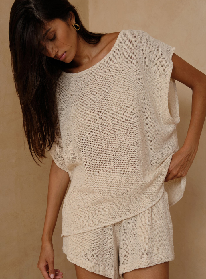 Mesh Shorts - Natural