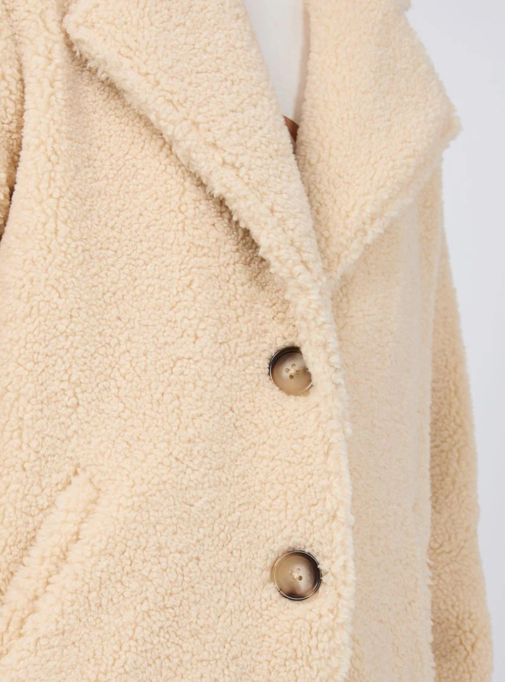Matilda Teddy Coat - Natural
