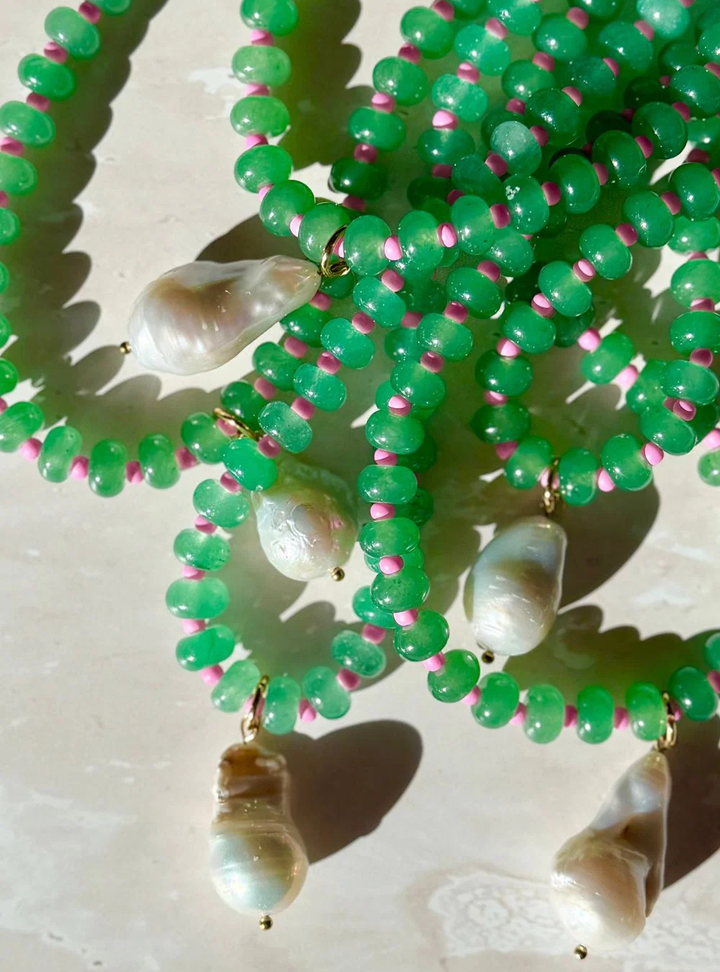 Pistachio Pearl Necklace