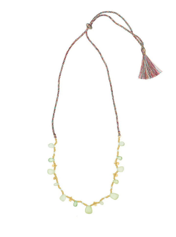 Nehru Necklace - Prehnite