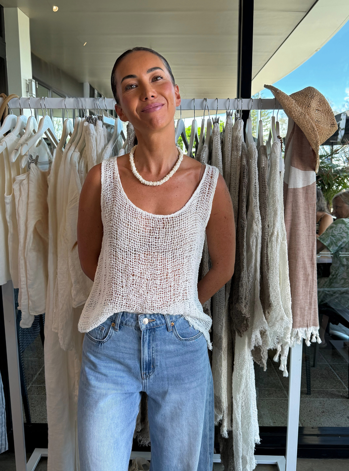 Boheme Netta Tank - Bianco