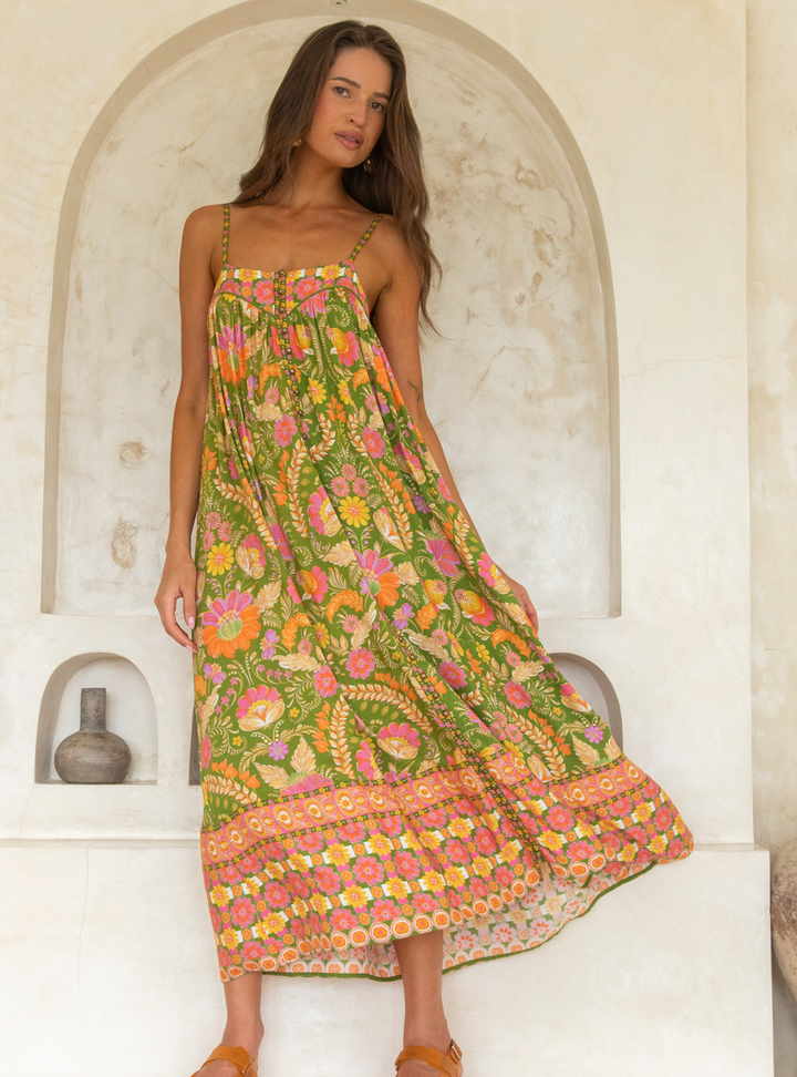 Estella Midi Dress - Guava