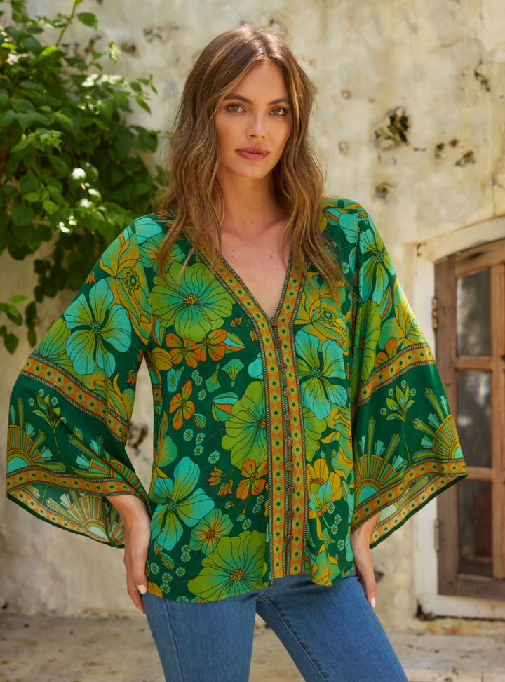 Sadie Blouse - Emerald