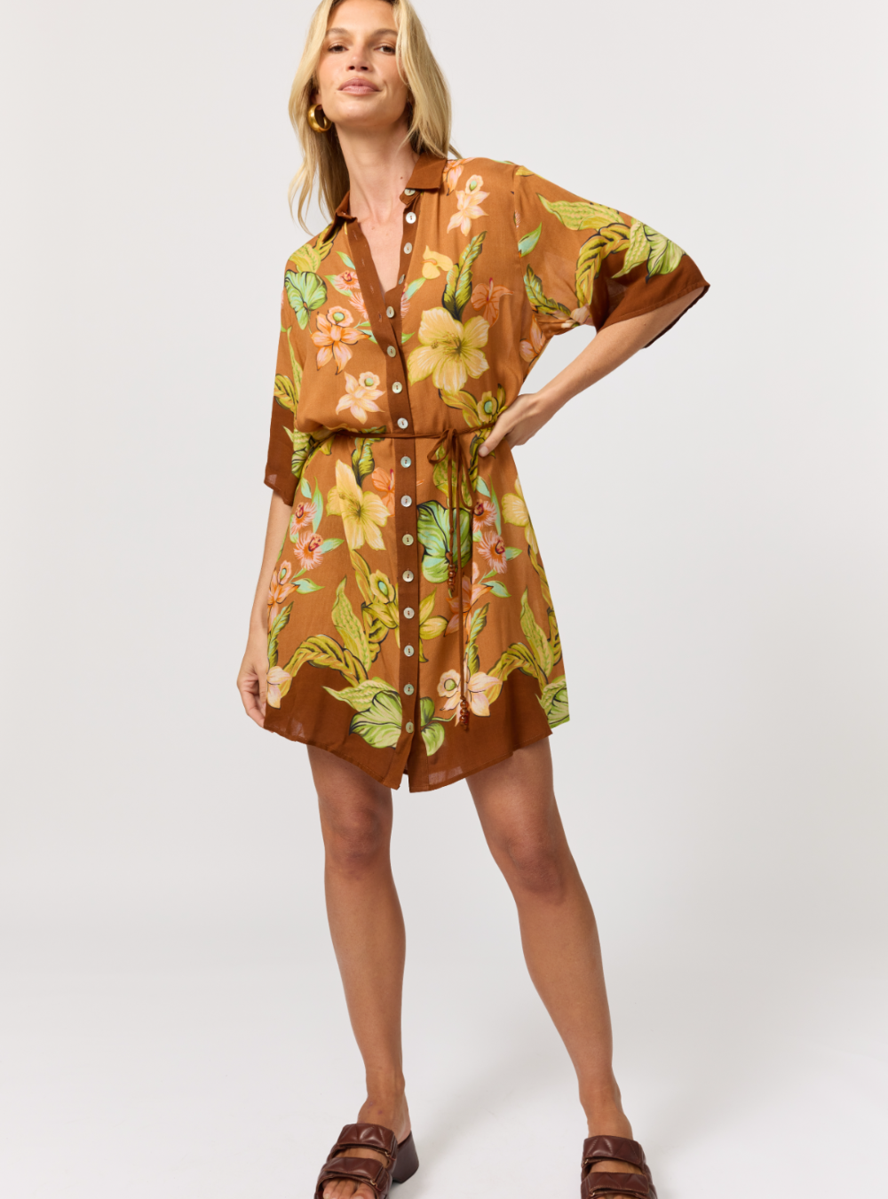 Lois Shirt Dress - Marigold