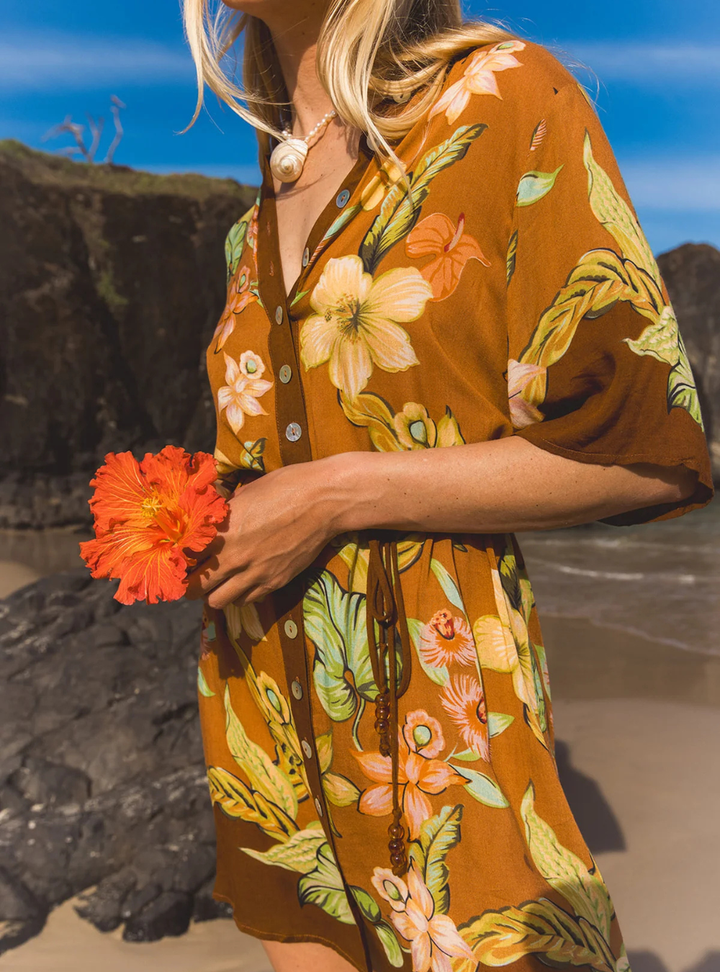 Lois Shirt Dress - Marigold