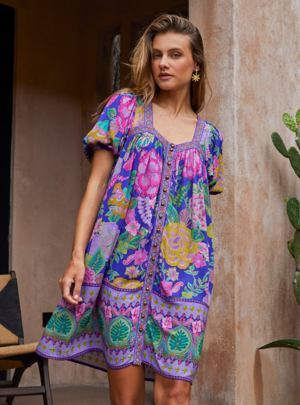 Savannah Mini Dress - Hibiscus