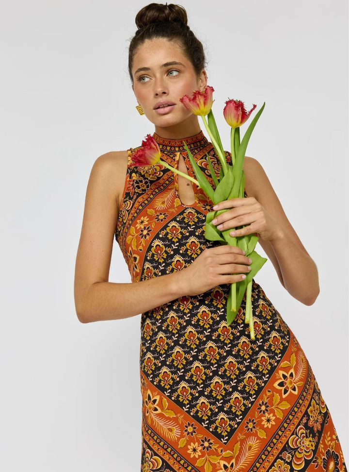 Sydney Midi Dress - Saffron