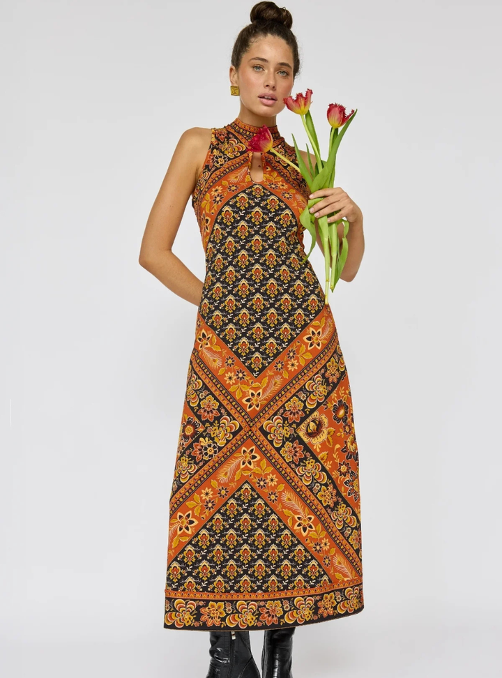 Sydney Midi Dress - Saffron