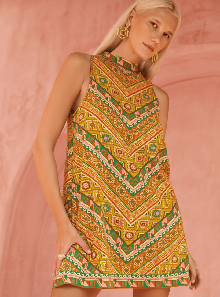 Twiggy Mini Dress - Cedar