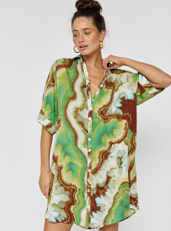 Lois Shirt Dress - Jade