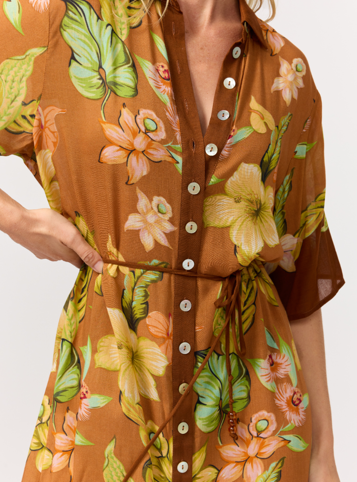 Lois Shirt Dress - Marigold