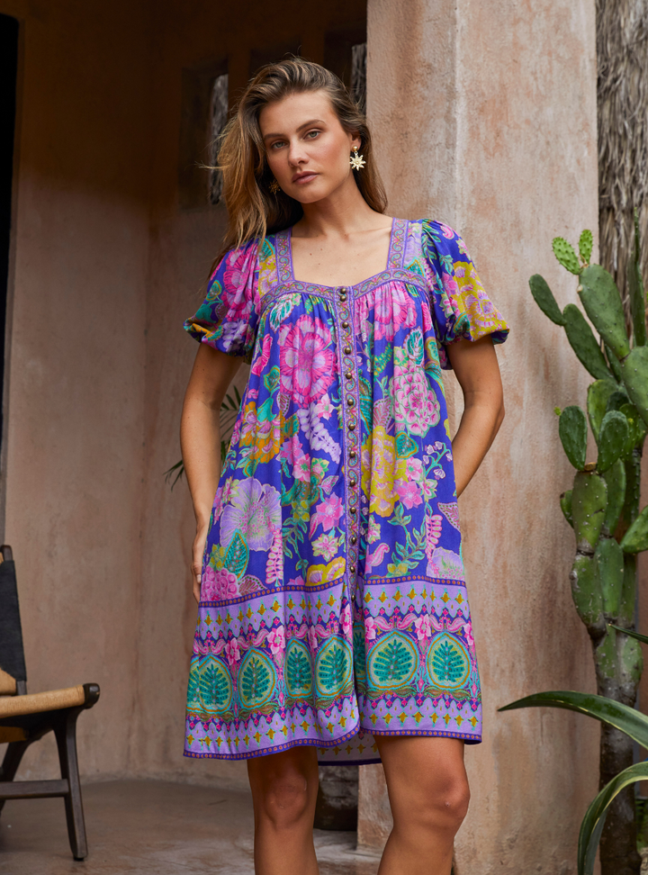 Savannah Mini Dress - Hibiscus