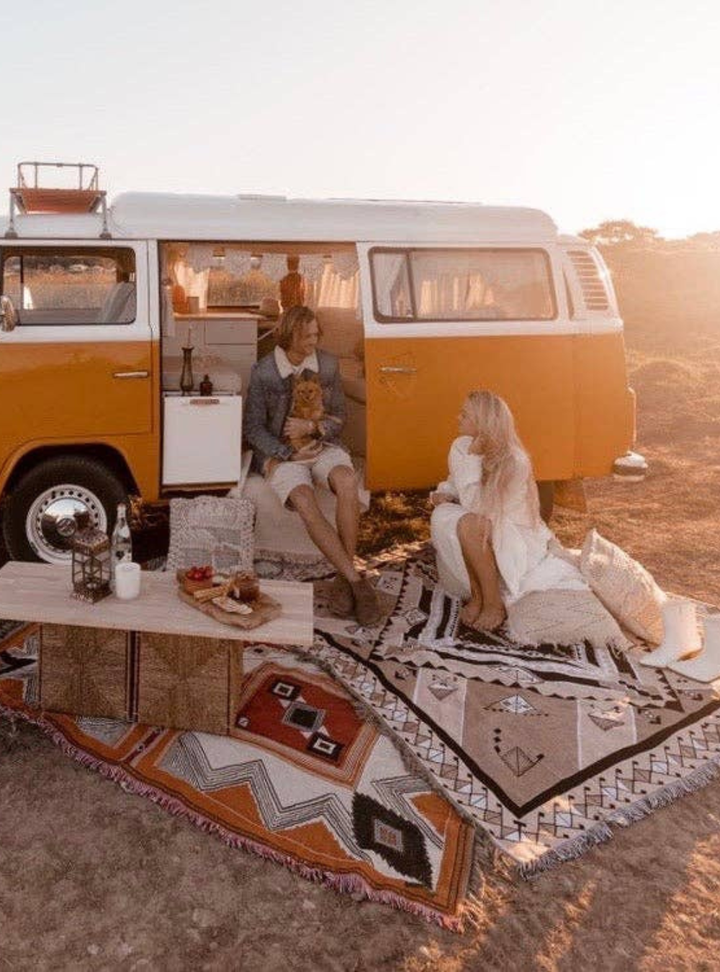 'Nowhere Man' Woven Picnic Rug/Throw