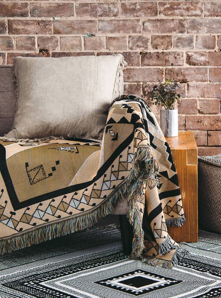 'Nowhere Man' Woven Picnic Rug/Throw