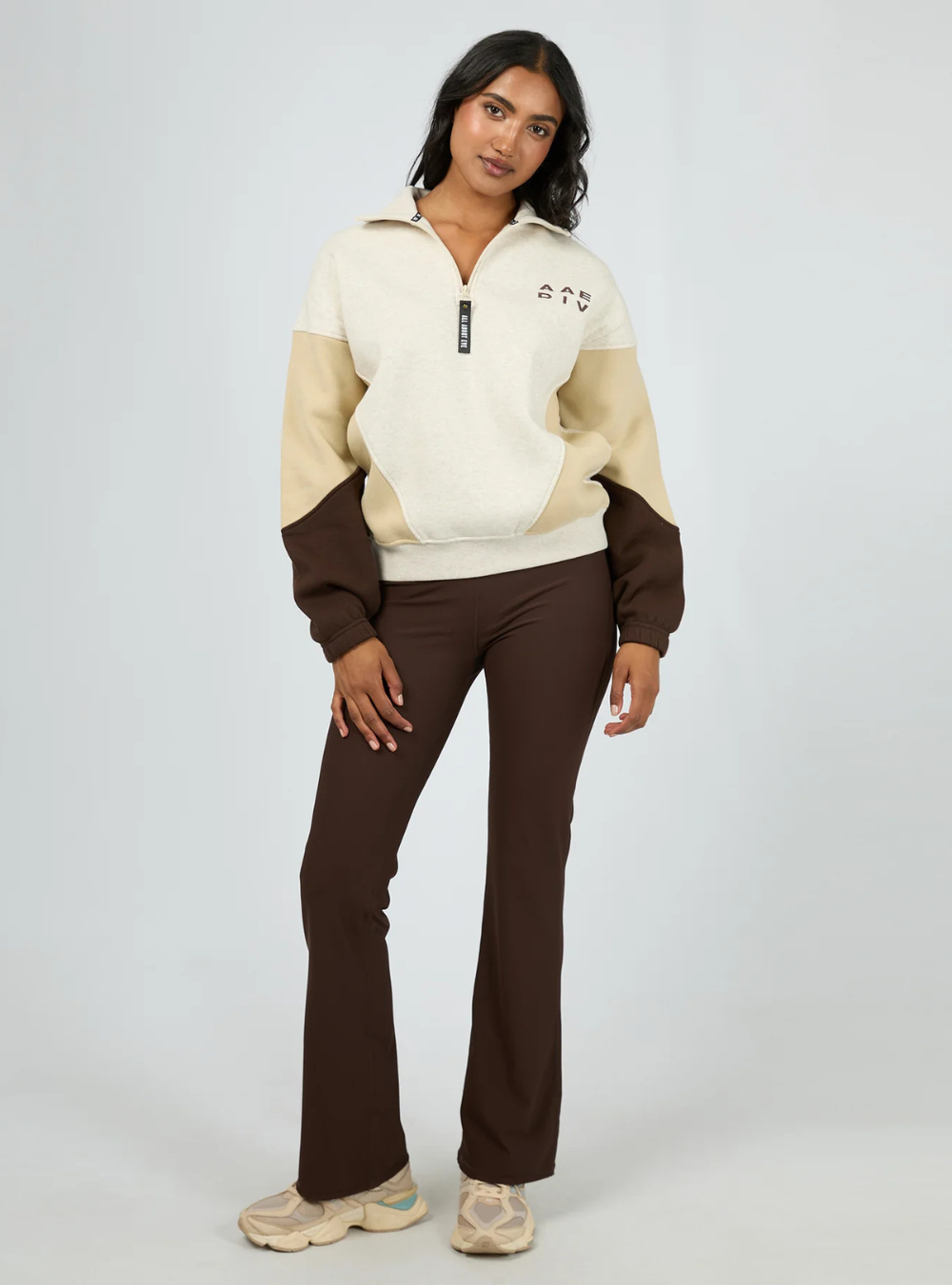 Savannah Panel 1/4 Zip - Oat