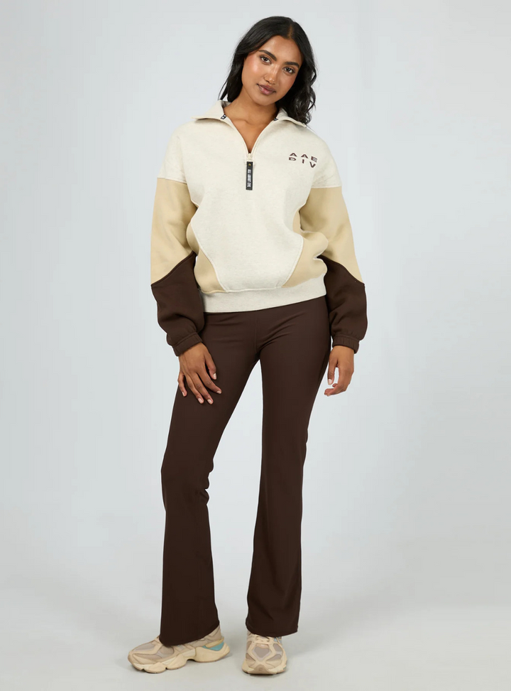 Savannah Panel 1/4 Zip - Oat