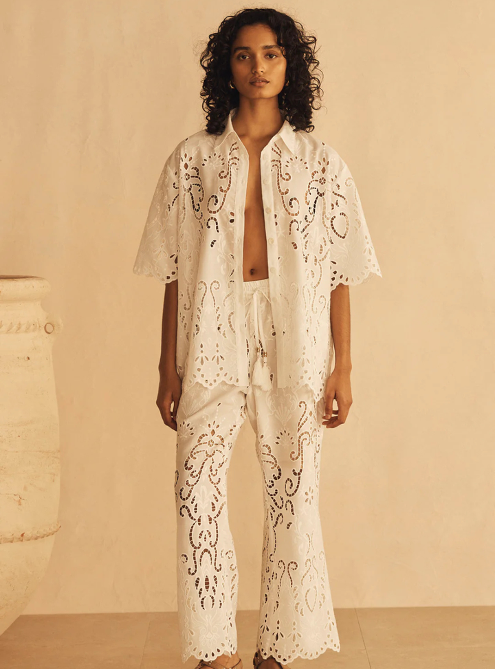 Merletti Lace Cropped Pant
