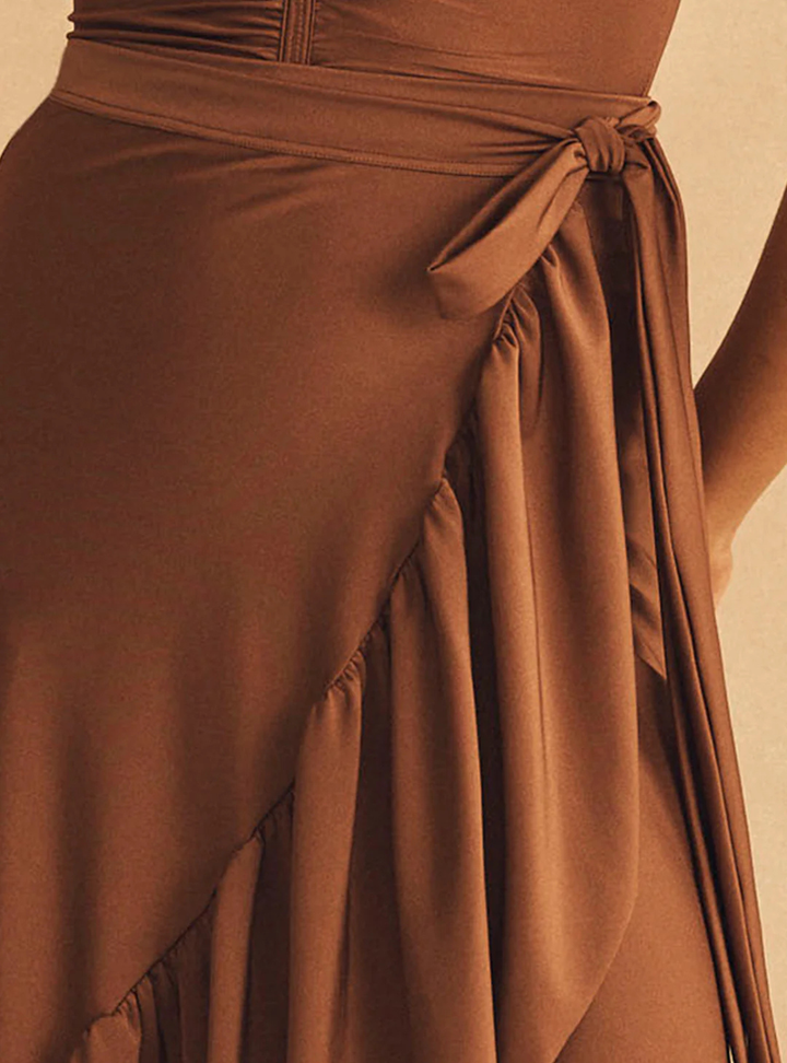 Roma Di Sera Lycra Ruffle Wrap Skirt