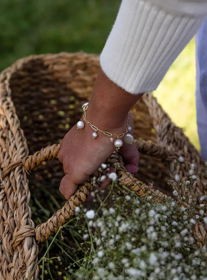 Ocean Treasures Pearl Charm Bracelet