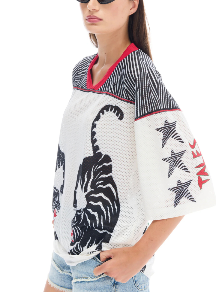 Crouching Tiger Football Jersey - Off White