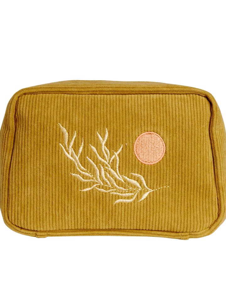 Corduroy Makeup Bag - Olive