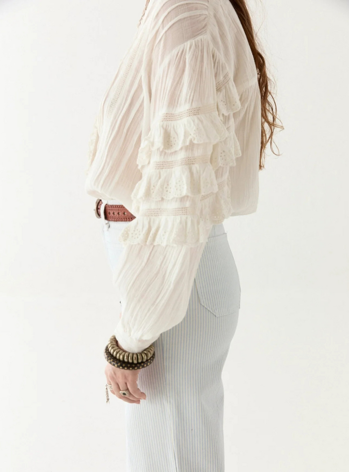 Omara Blouse - Cuban Schiffli