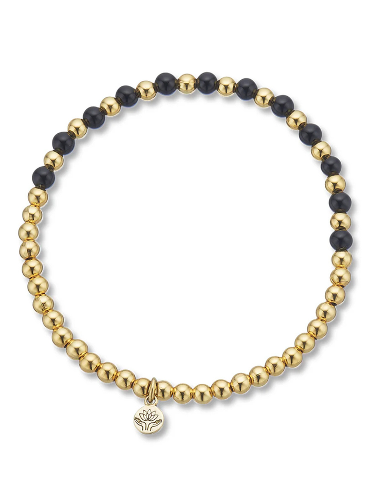 Onyx Lotus Purity Bracelet