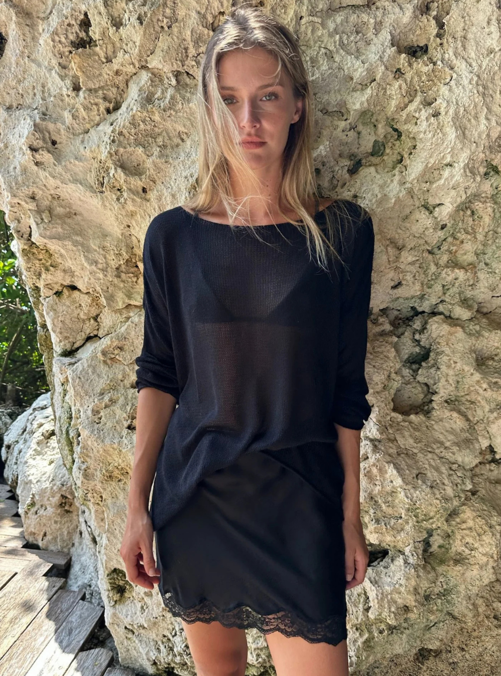 Opaline Knit Top - Black