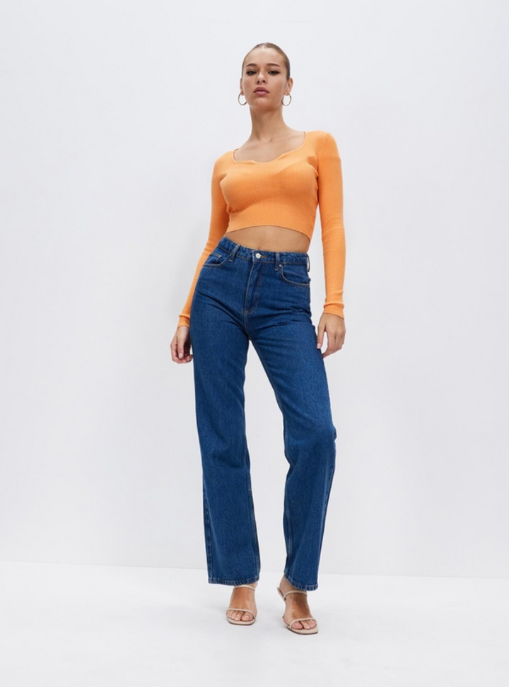 Mae Knit Top - Orange