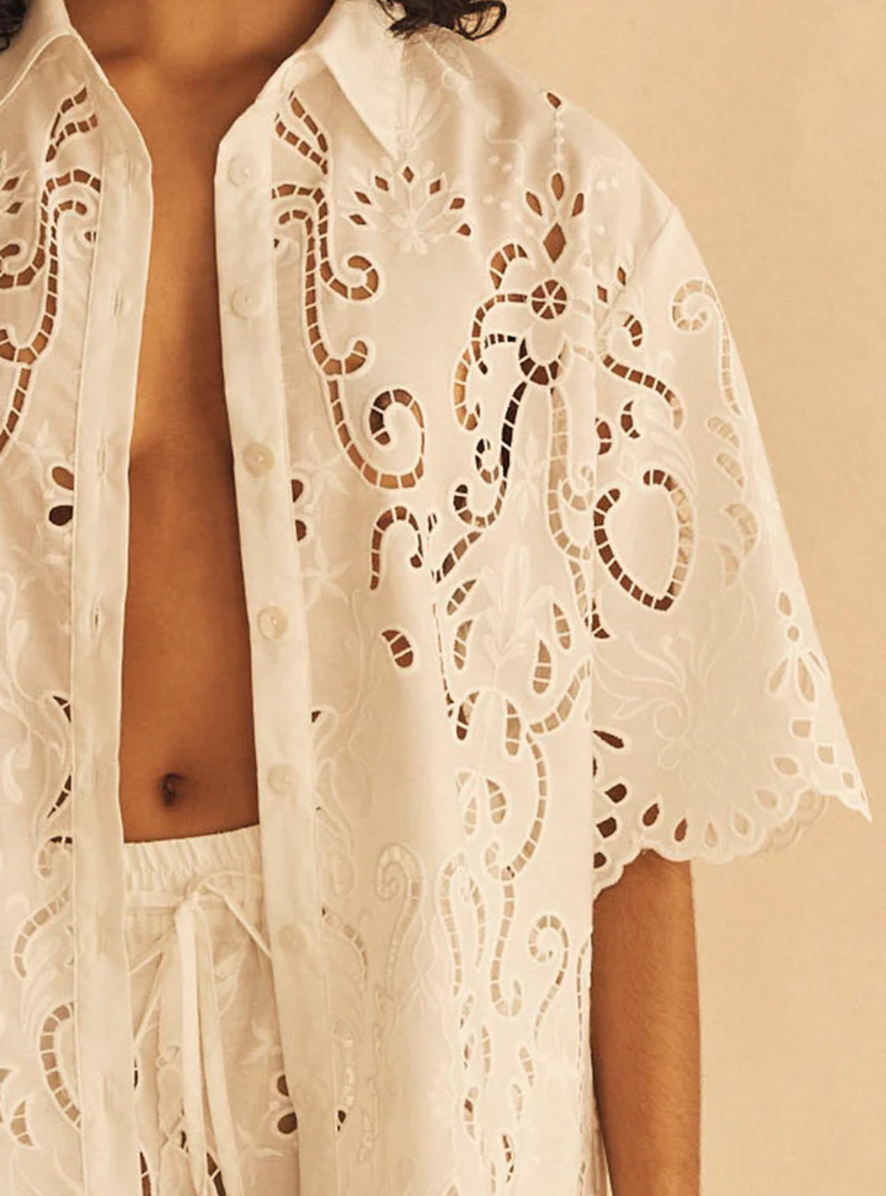 Merletti Lace Oversized Shirt