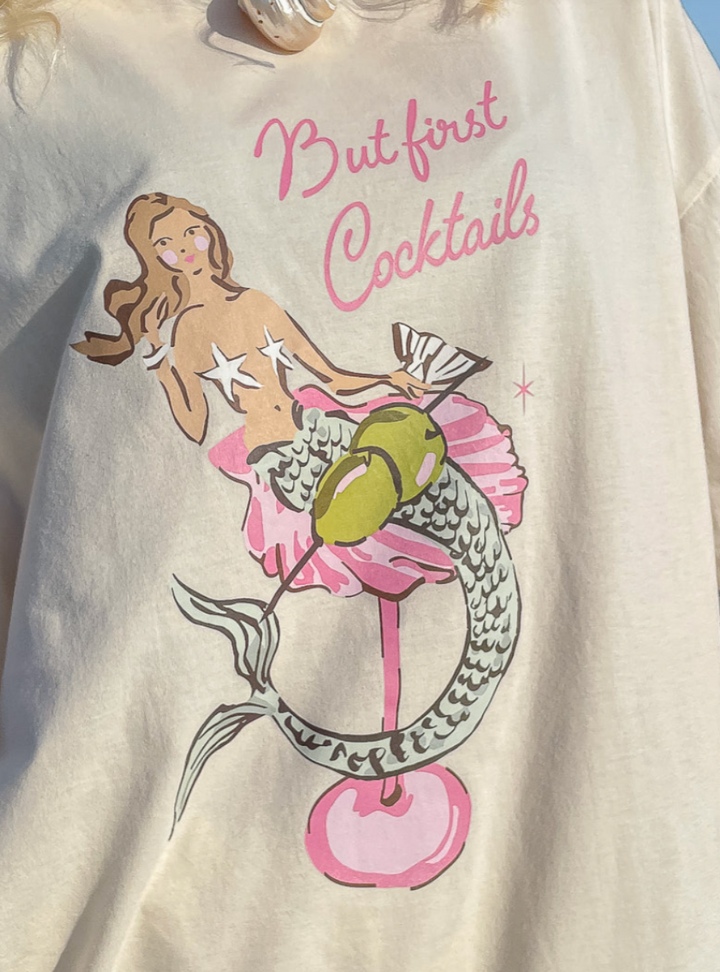 Mermaid Cocktail T-Shirt - White