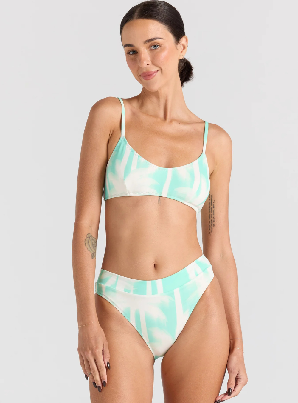 Palms Scoop Bralette Bikini Top - Mint