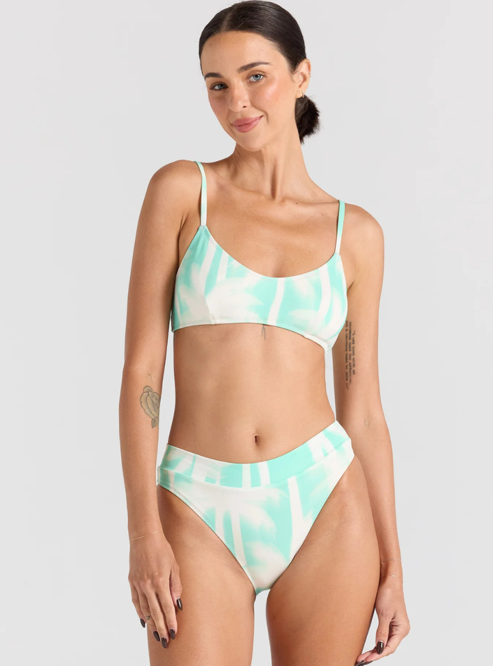 Palms Scoop Bralette Bikini Top - Mint