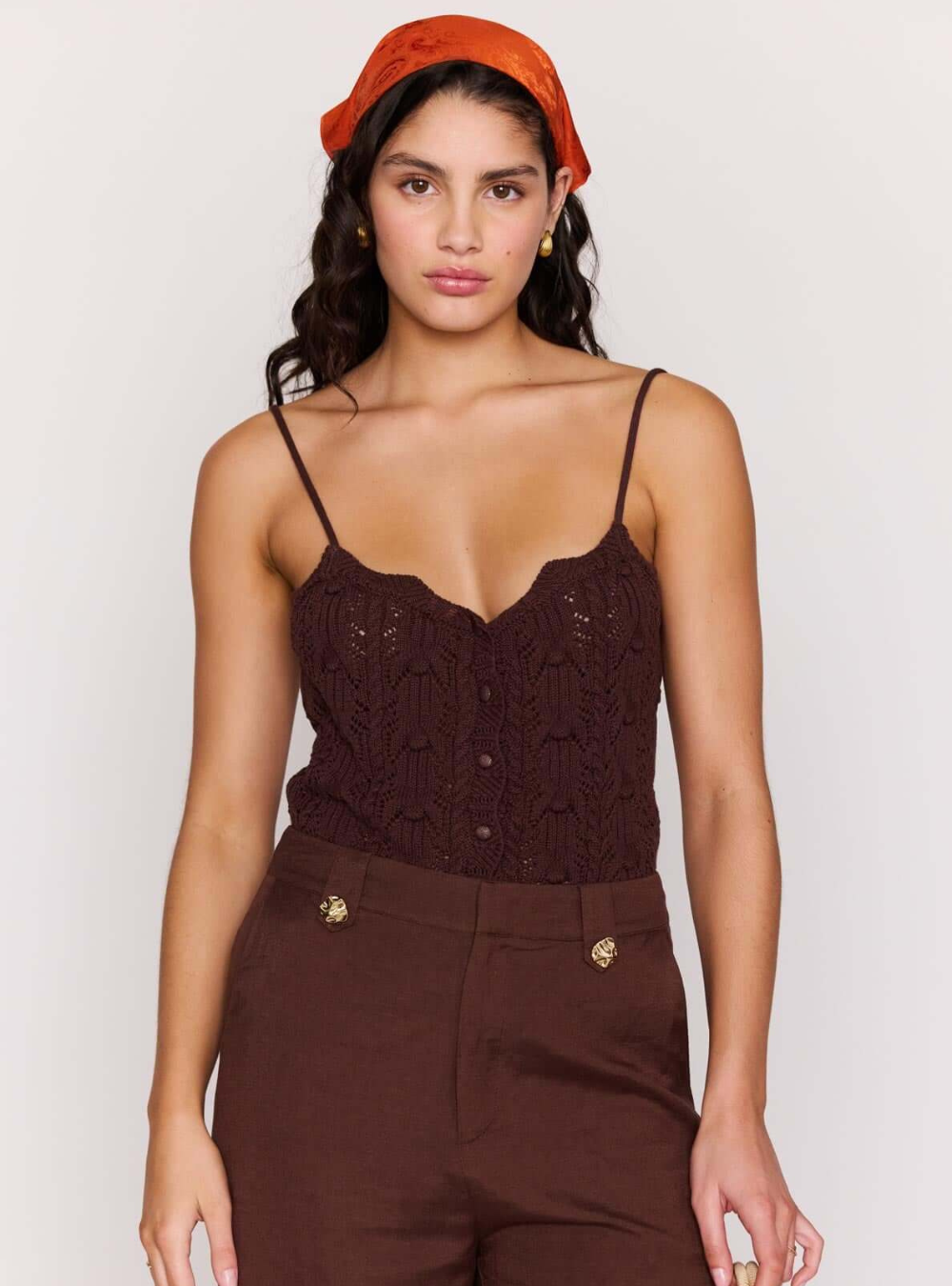 Kaia Wide Leg Pants - Chocolate