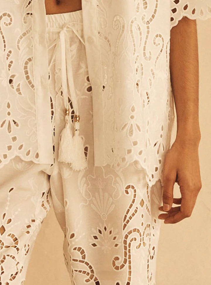 Merletti Lace Cropped Pant