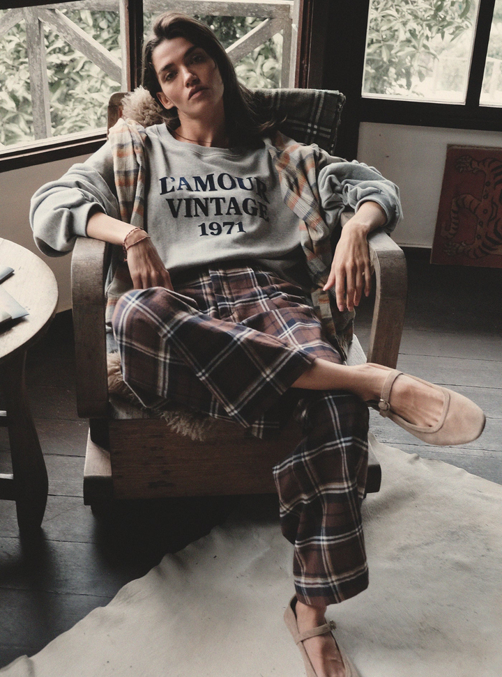 Scorpio Pants - Chocolate/Navy Check