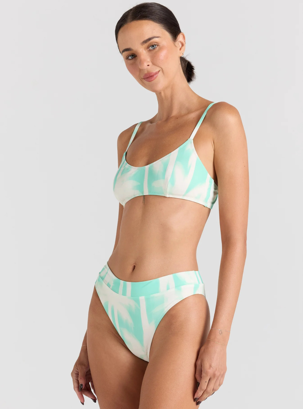Palms Scoop Bralette Bikini Top - Mint