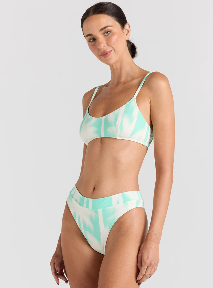 Palms Scoop Bralette Bikini Top - Mint