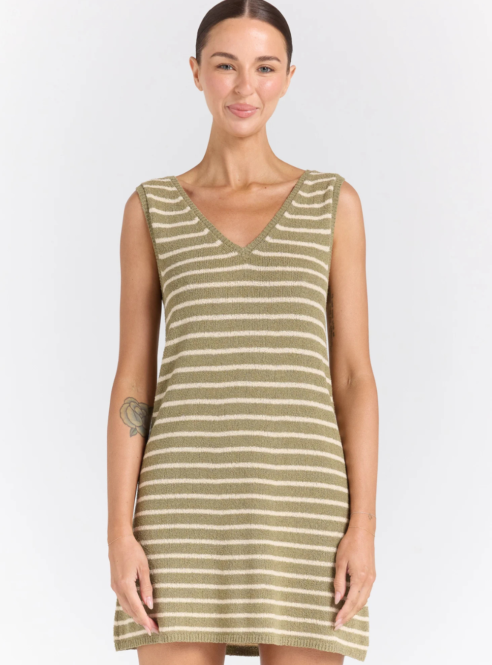 Surfside V Knit Dress - Cedar