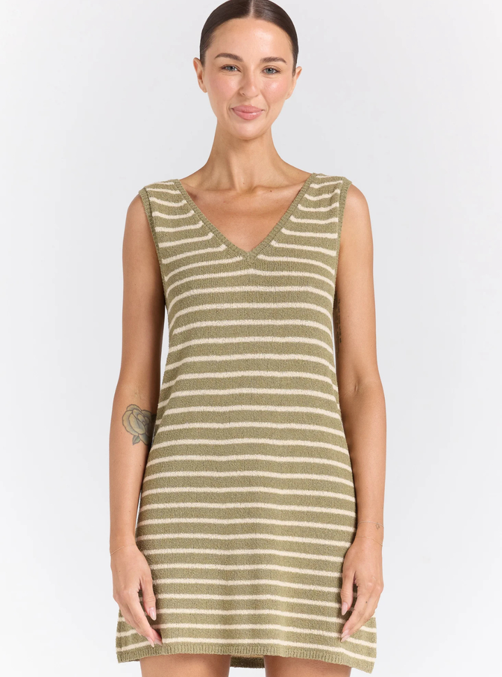 Surfside V Knit Dress - Cedar