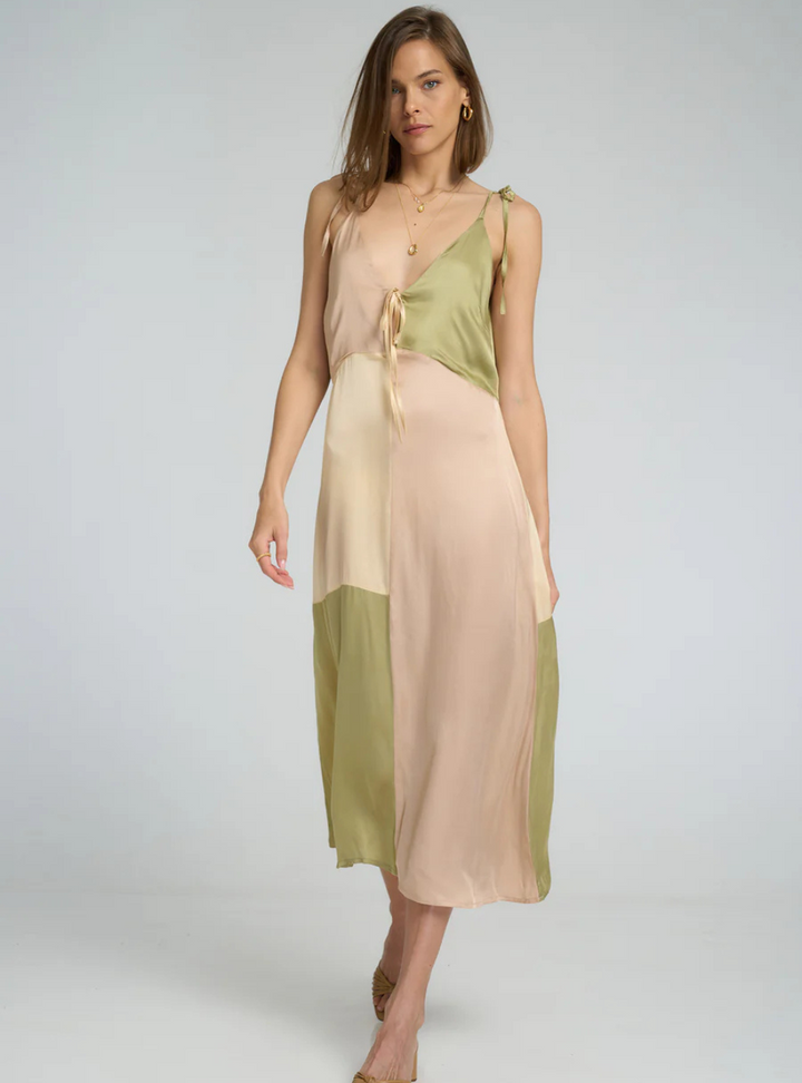 Peony Dress - Shell Pink/Pastel + Sage/Butter Yellow