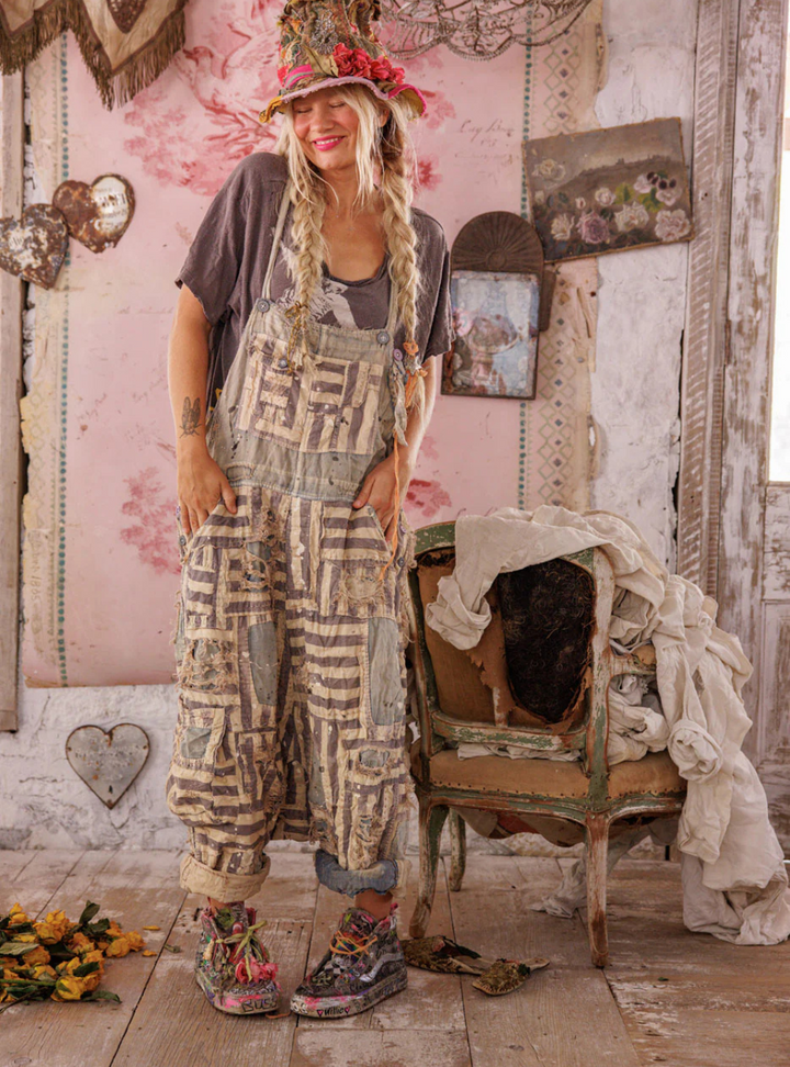 Patchwork Frankie Overalls 162 - Luna Stripe | PRE-ORDER