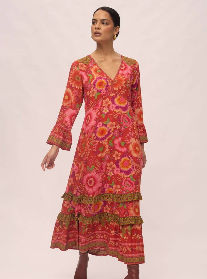 Peace Maxi Dress - Cherry