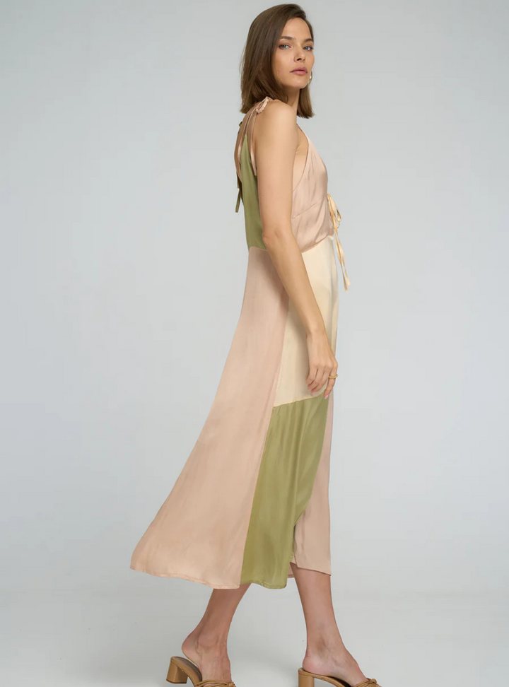 Peony Dress - Shell Pink/Pastel + Sage/Butter Yellow