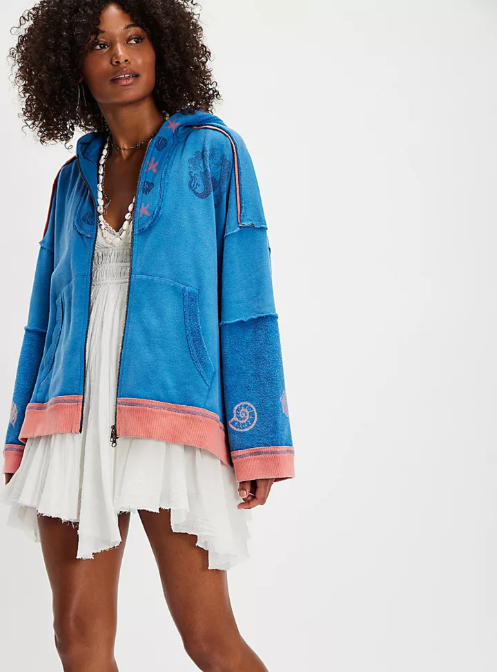 Seashell Cardi - Blue Combo