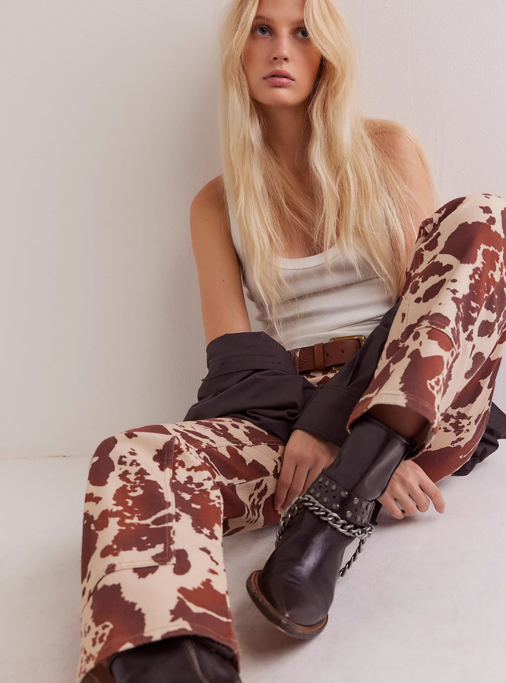 Risk Taker Mid-Rise Printed Jeans - Tea Combo